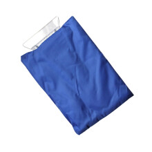 Auto Snow Shovel Ice Scraper Tool with Protective Covers and Warm Gloves for Safe Efficient Ice Removal, Blue