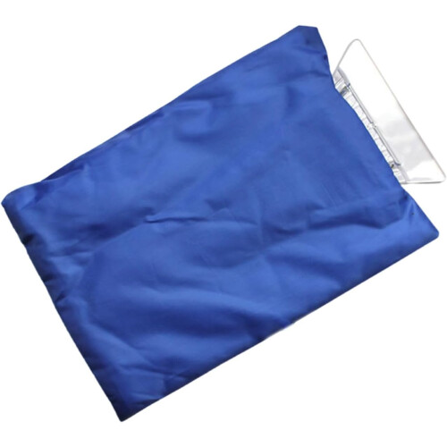 Auto Snow Shovel Ice Scraper Tool with Protective Covers and Warm Gloves for Safe Efficient Ice Removal, Blue 2