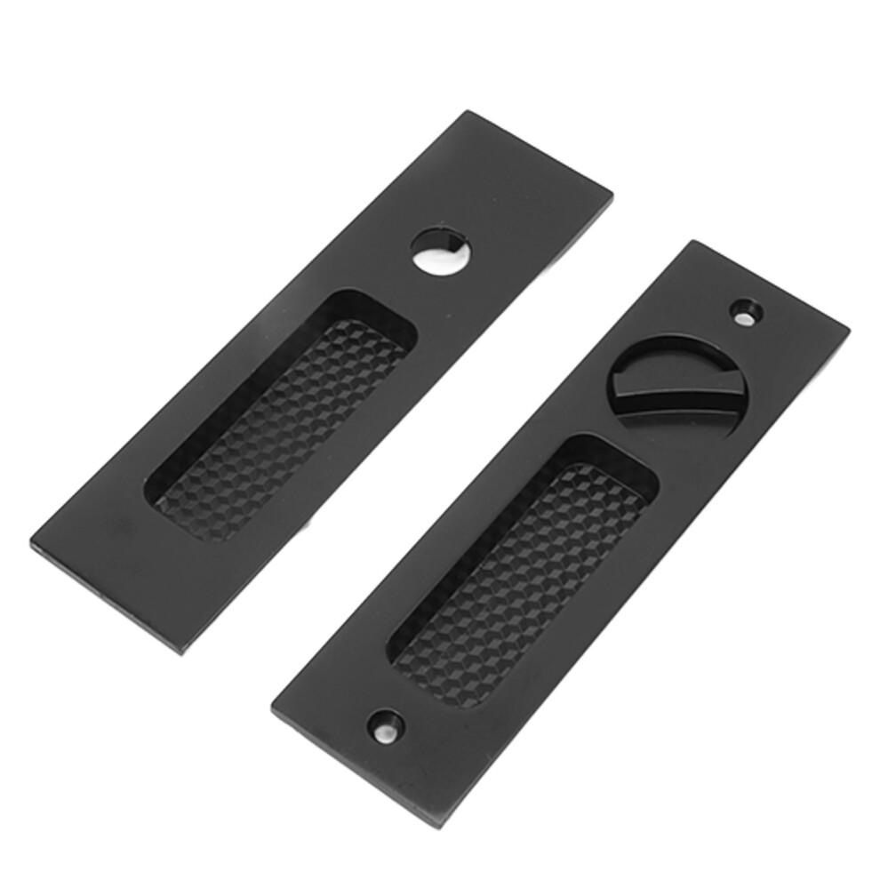 Invisible Recessed Zinc Alloy Lock For Sliding Doors With 2 Keys - Black 8101339024568