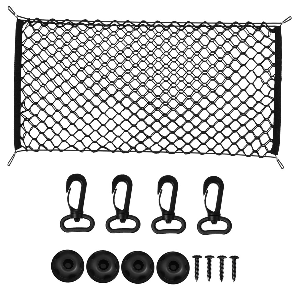 Car Trunk Storage Net - Elastic Double-Layer Cargo Organizer For Food And Tools, Durable And Easy To Install, Universal Fit 6493810599002