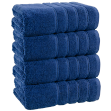 4x Extra Large Super Jumbo Bath Sheet Towels 100x200 cm Egyptian Cotton XXL Bath Sheets (Blue)