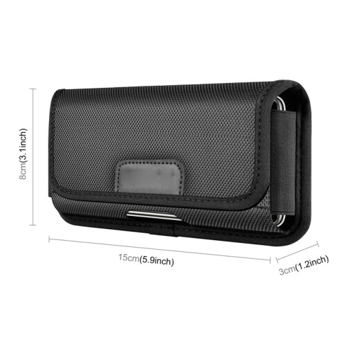 Nylon-Gürteltasche-14 Pro/14/13, S23, Schwarz 1