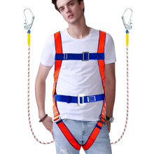 Fall Protection Fork Full-Body Construction Harness for Men with Shock-Absorbing Lanyard and Ergonomic Accessories for Tower Maintenance
