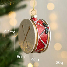 (light yellow) Creative Christmas Christmas Tree Hangings Balls Decorations New Year Home Decoration Car Drum Tree