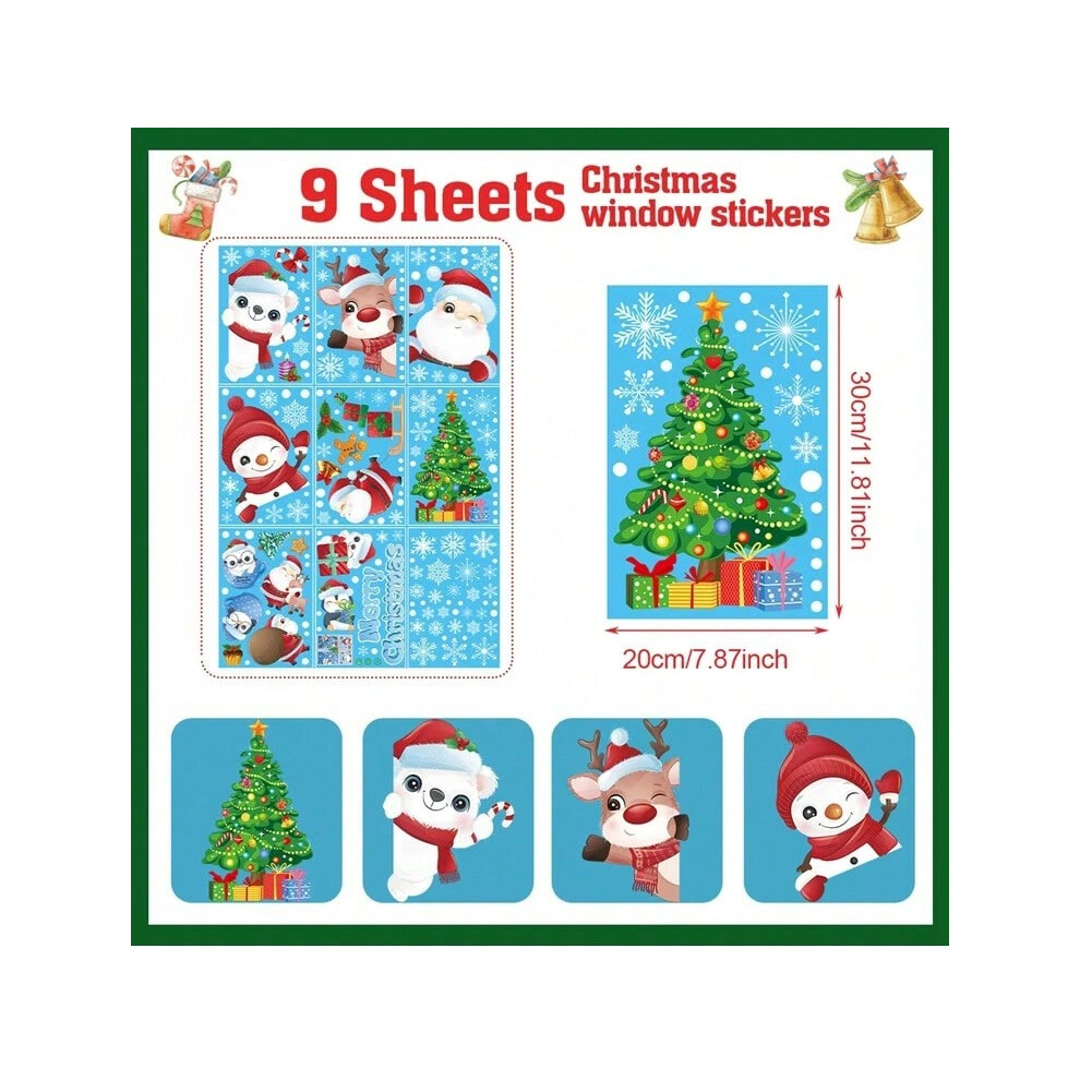 (style 1) Christmas Window Sticker Merry Christmas Decorations For Home 2025 Christmas Ornament Xmas Navidad Natal Gifts New Year 2026-image-OPC-PJHSWDB-NEW