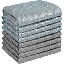 8-Pack Nano Cleaning Cloths, Microfiber Polishing Window Glass Lint-Free Cloths Stainless Steel Car Kitchen Reusable, 12" X 16"