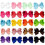 (S)Lebanghui 20 Pcs Multi-colored Grosgrain Ribbon Hair Clips 2