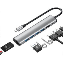 Lebanghui Usb C Hub Macbook Pro Adapter - 8 In 1 Portable Aluminum Usb C Dongle with Usb C Charging, Usb C To Hdmi, 4 Usb 3.0 Ports, Sd/tf Card Reader