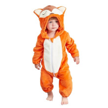 (F Fox, 24-30 Months) Winter Hooded Flannel Toddler Infant Clothes Overall Bodysuits Hoodie Costume