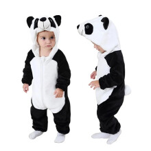 (FF, 24-30 Months) Winter Hooded Flannel Toddler Infant Clothes Overall Bodysuits Hoodie Costume