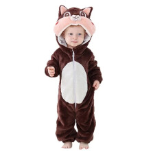 (K Squirrel, 18-24 Months) Winter Hooded Flannel Toddler Infant Clothes Overall Bodysuits Hoodie Costume