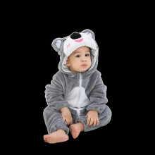 (O Koalas, 2-5 Months) Winter Hooded Flannel Toddler Infant Clothes Overall Bodysuits Hoodie Costume