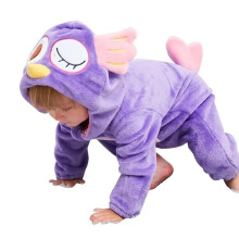 (X Owl, 13-18 Months) Winter Hooded Flannel Toddler Infant Clothes Overall Bodysuits Hoodie Costume