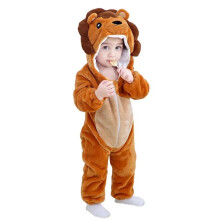 (S Lion, 6-12 Months) Winter Hooded Flannel Toddler Infant Clothes Overall Bodysuits Hoodie Costume