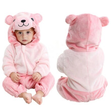 (Y, 30-36 Months) Winter Hooded Flannel Toddler Infant Clothes Overall Bodysuits Hoodie Costume
