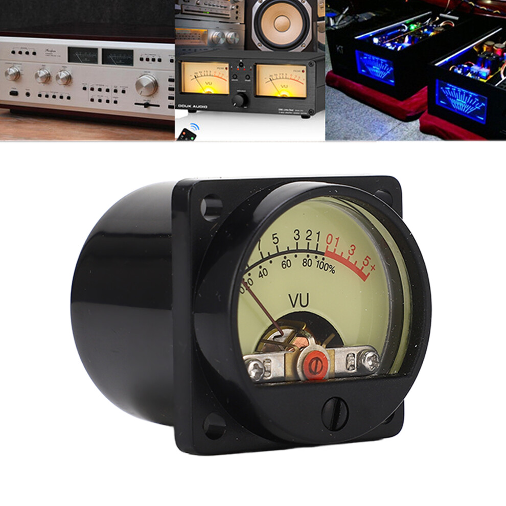 Precision Yellow Pointer Vu Meter Header With Led Backlighting 3791339034756