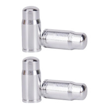 Bicycle Valve Caps 4 Pcs Universal Valve Stem Caps Durable Threaded Caps for Bike Tire Accessories Black