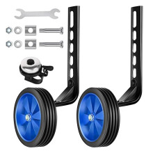 Adjustable Bicycle Support for 12 to 20 Inch Kids Bikes, Side Balance Stabilizer Kit, Blue Outdoor Training