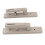 Rectangular Door Handle Lock Privacy Reversible Nickel 18x3.5x4.5cm 16