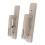 Rectangular Door Handle Lock Privacy Reversible Nickel 18x3.5x4.5cm 1
