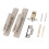 Rectangular Door Handle Lock Privacy Reversible Nickel 18x3.5x4.5cm 11