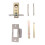 Rectangular Door Handle Lock Privacy Reversible Nickel 18x3.5x4.5cm 12