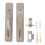 Rectangular Door Handle Lock Privacy Reversible Nickel 18x3.5x4.5cm 3