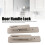 Rectangular Door Handle Lock Privacy Reversible Nickel 18x3.5x4.5cm 5