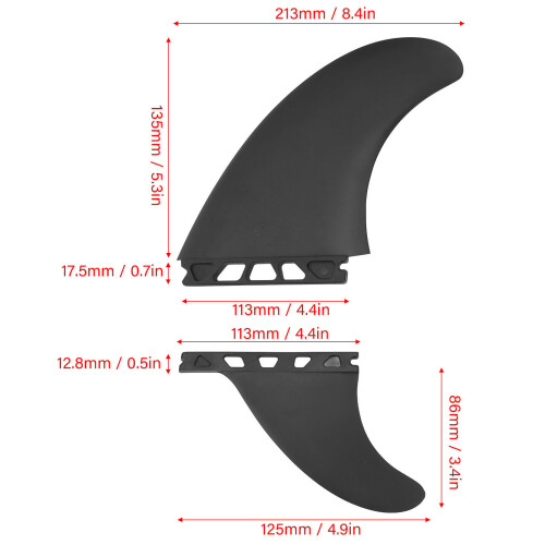 3-teiliges PVC-Surffinnen-Set - aufblasbares Longboard 1