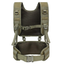 Outdoor Training Belt Combat Vest - Multifunctional Padded Oxford Cloth for Airsoft Paintball, Hunting & Fishing, Grün