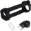 Silicone Speaker Case for Portable Bluetooth Speakers, Shockproof Cover with Adjustable Shoulder Strap, Black 3