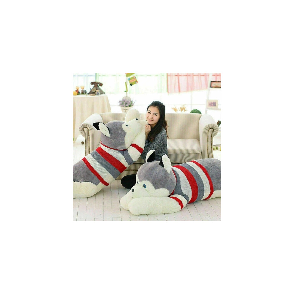 (120cm) Husky Dog 47'' Plush Toy Giant Big Stuffed Animal Soft Doll Party Xmas Gift-image-OPC-PJHTH72-NEW