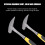 Geological Brick Hammer L - Carbon Steel with Rubber Handle Durable 5