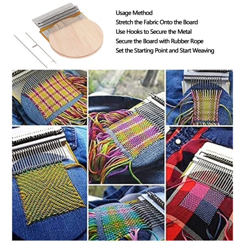 28 Pins Darning Loom for Socks and Garments Easy-Use Manual Weaving Tool 2