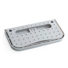 Wall Mounted PP Shoes Rack Foldable Space Saver Grey 27.9x14.5cm
