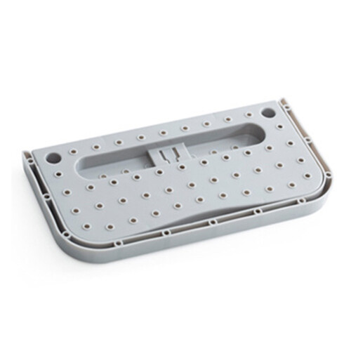 Wall Mounted PP Shoes Rack Foldable Space Saver Grey 27.9x14.5cm