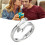 925 Silver Hug Ring - Adjustable White Gold Daughters, Mom, Friend 5