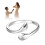 925 Silver Hug Ring - Adjustable White Gold Daughters, Mom, Friend 3