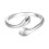925 Silver Hug Ring - Adjustable White Gold Daughters, Mom, Friend 1