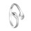 925 Silver Hug Ring - Adjustable White Gold Daughters, Mom, Friend 9