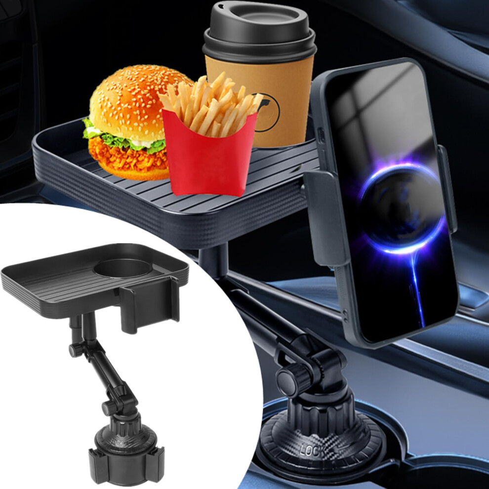 Car Cup Holder With Food Tray And Phone Holder Adjustable Multifunctional Table For Snacks, Drinks, And Wallets 6276012355672