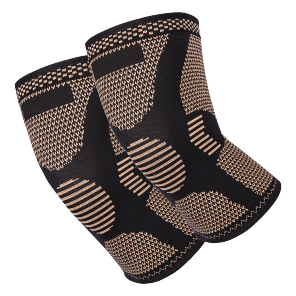 Elastic Knitted Knee Brace Sleeve XL Breathable Nylon Silicone Support for Cycling
