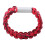 (Red) EDC Outdoor Survival Bracelet Camping Emergency Paracord Tool Kits USB Data Cable For iPhone 4
