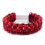 (Red) EDC Outdoor Survival Bracelet Camping Emergency Paracord Tool Kits USB Data Cable For iPhone 7