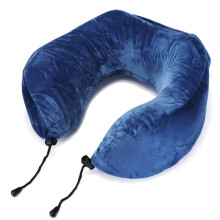 28x28x13cm Blue Slow Rebound Memory Cotton Neck Pillow U Type Pillow Storage Pillow