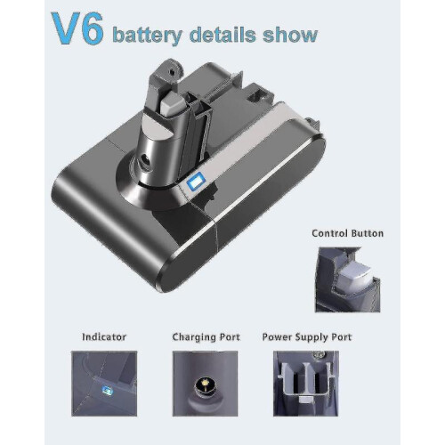 for Dyson V6(dc62) Vacuum Cleaner Battery 21.6v 4.0ah 1