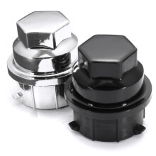 (Black) 1/5/10/20 x 24mm Plastic Wheel Lug Nut Cover Cap
