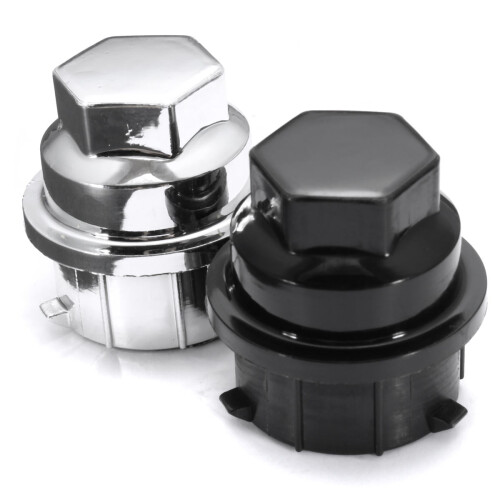 (Black) 1/5/10/20 x 24mm Plastic Wheel Lug Nut Cover Cap
