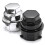 (Black) 1/5/10/20 x 24mm Plastic Wheel Lug Nut Cover Cap 2