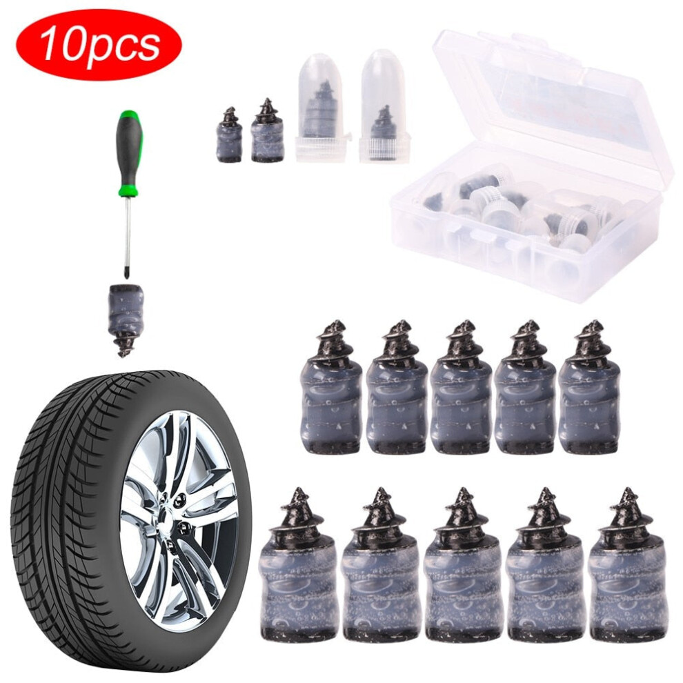 (L) Universal Vacuum Tyre Repair Nail For Car Trucks Motorcycle Scooter Bike Tire Puncture Repair Tubeless Rubber Nails 10Pcs 5706795798867